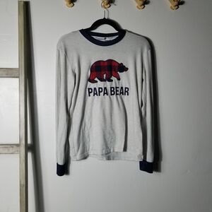 DEARFOAMS MEN'S PAPA BEAR LONG SLEEVE SHIRT SIZE SMALL